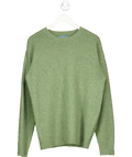 - Beaufort & Blake Green Lambswool Crew Neck Sweater UK M