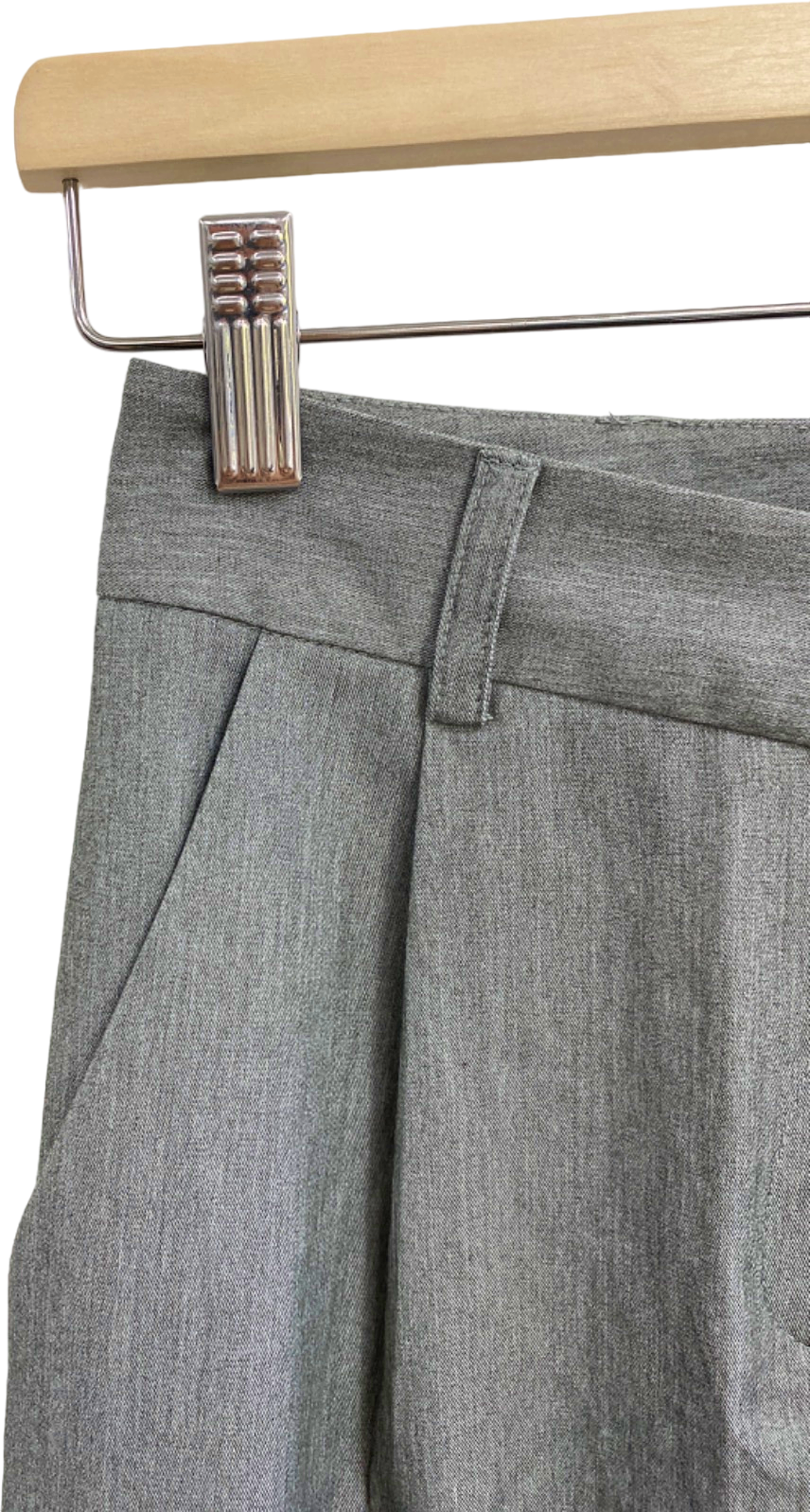 Fashion Nova Grey Wide Leg Pants UK XS