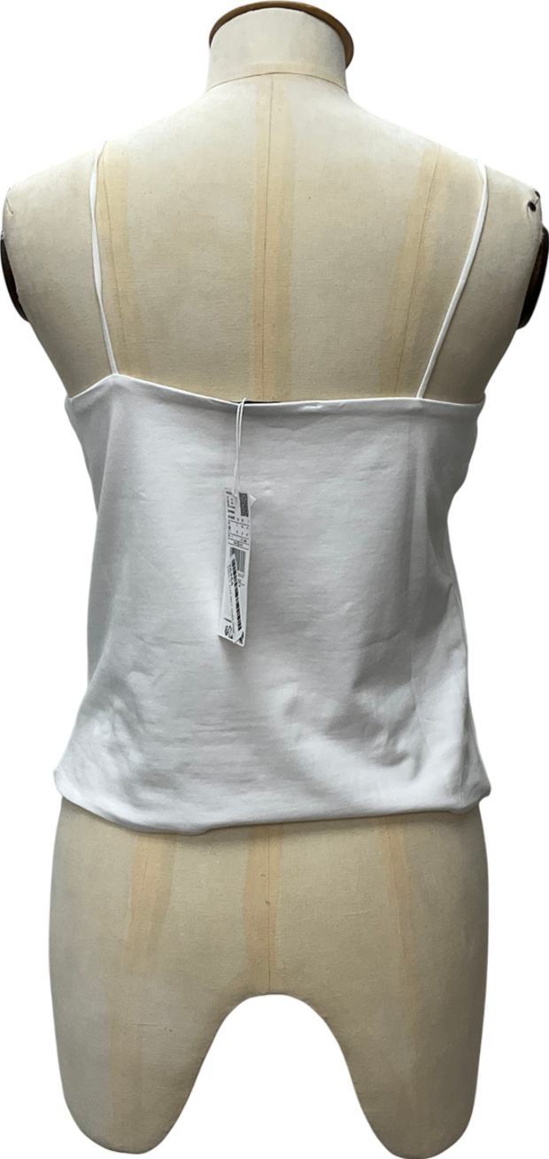 MANGO White Strapless Straight-neck Top UK M