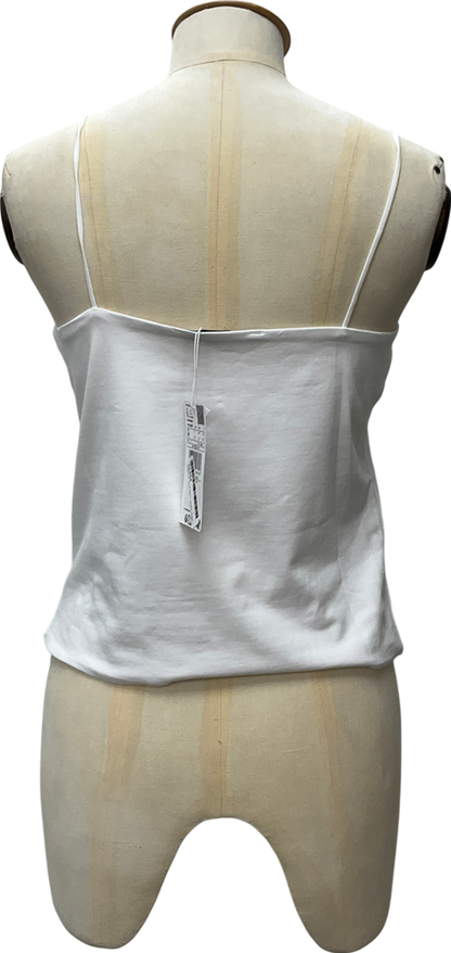 MANGO White Strapless Straight-neck Top UK M