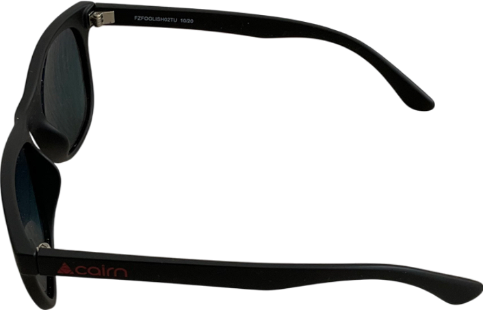 Cairn Black Foolish Matte Sunglasses With Orange Polarised Lenses In Soft Case One Size