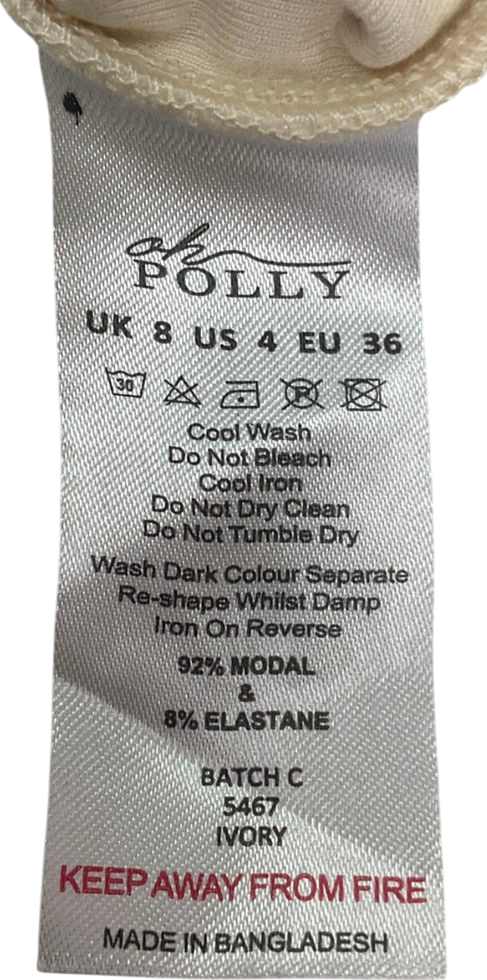 Oh Polly Cream Kali Bandeau Maxi Dress In Ivory UK 8