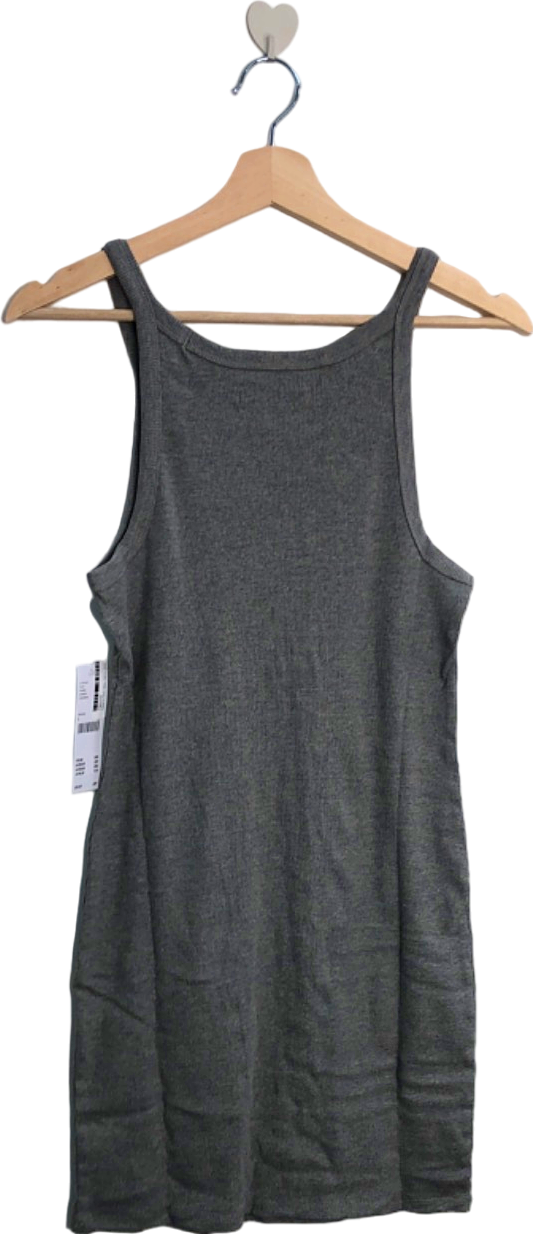 Urban Outfitters Grey Ribbed Sleeveless Mini Dress UK L