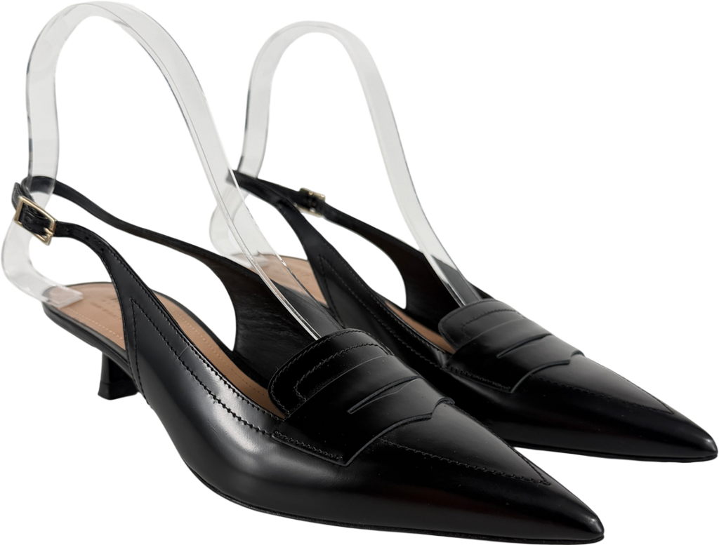BOGGI MILANO Black Leather Slingbacks UK 3 EU 36 👠