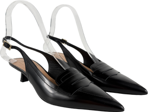 BOGGI MILANO Black Leather Slingbacks UK 3 EU 36