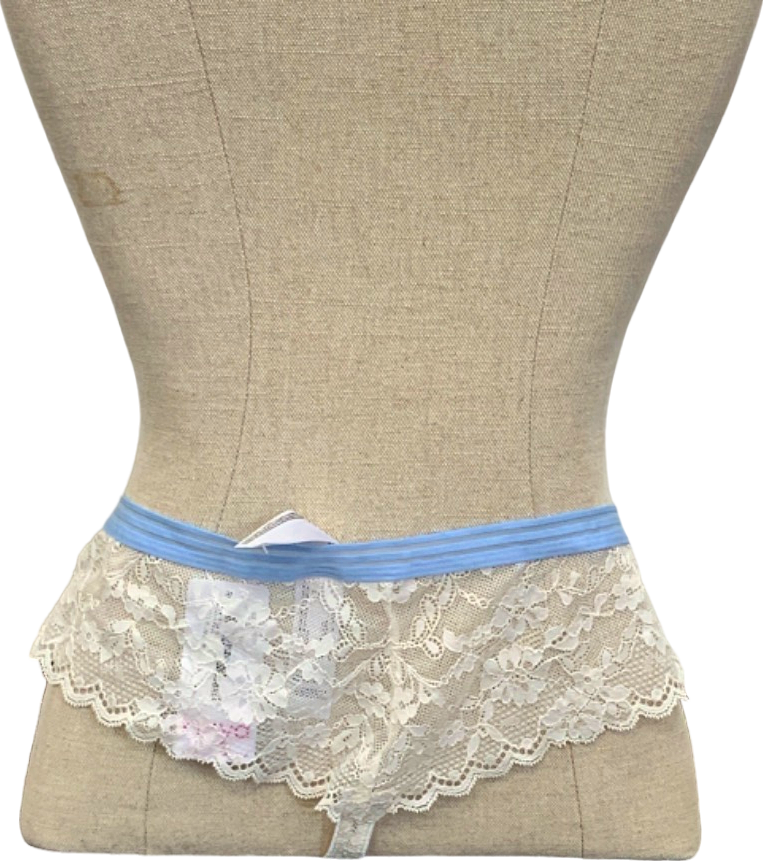 Freya Blue Lace Briefs UK M