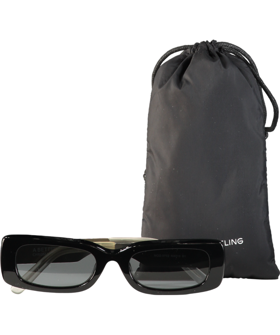 a better feeling Metallic Chroma Titanium Rectangular Sunglasses