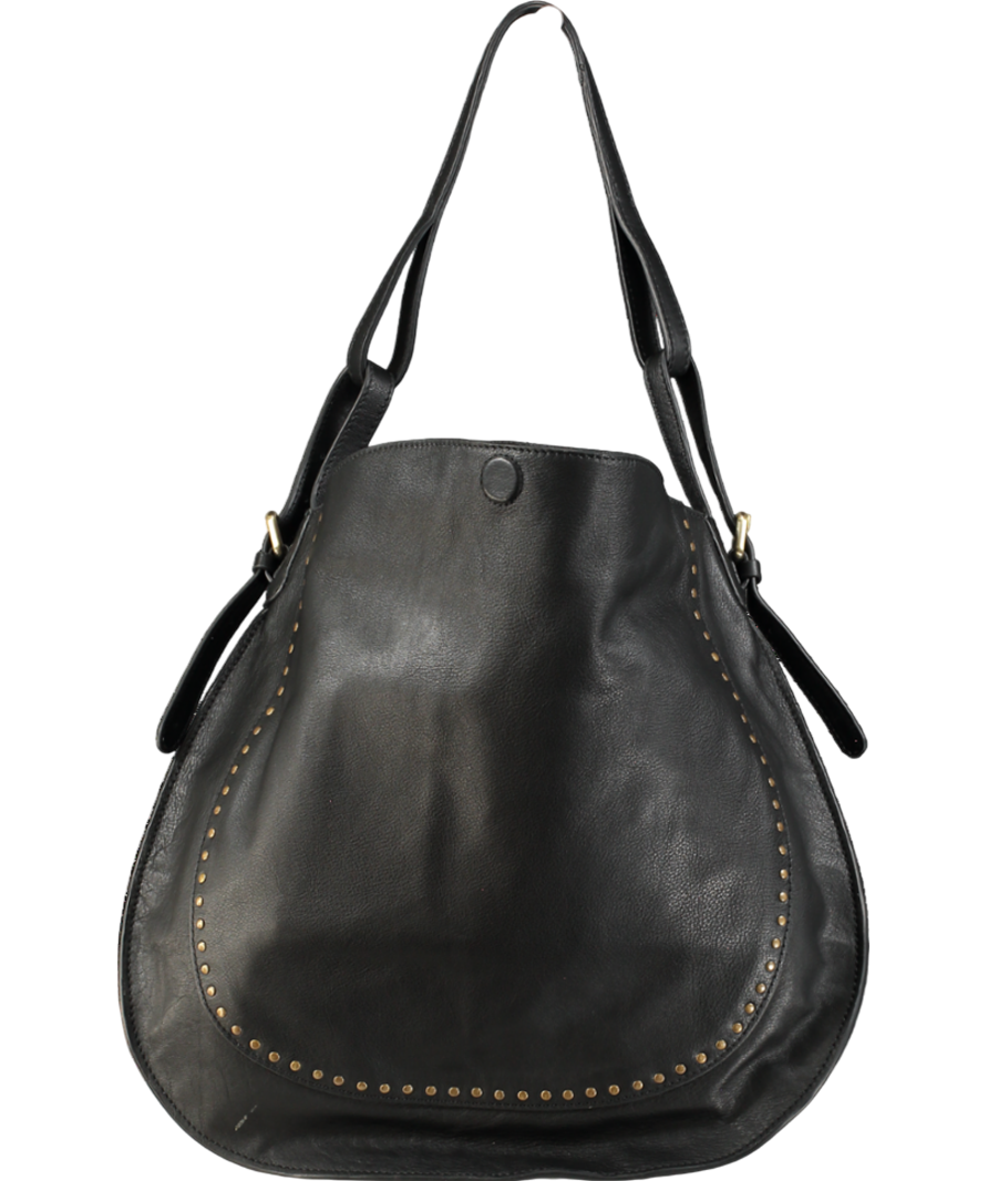 Next Black Leather Stud Shoulder Boho Bag