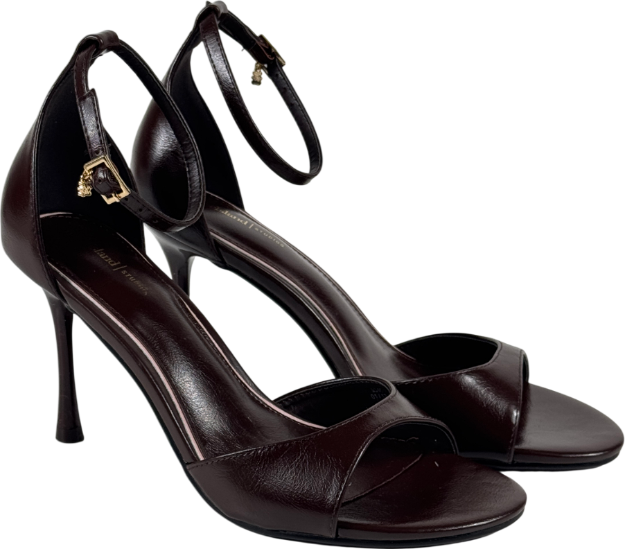 RIVER ISLAND STUDIO Brown Closed Back Heeled Sandals UK 6 EU 39 👠