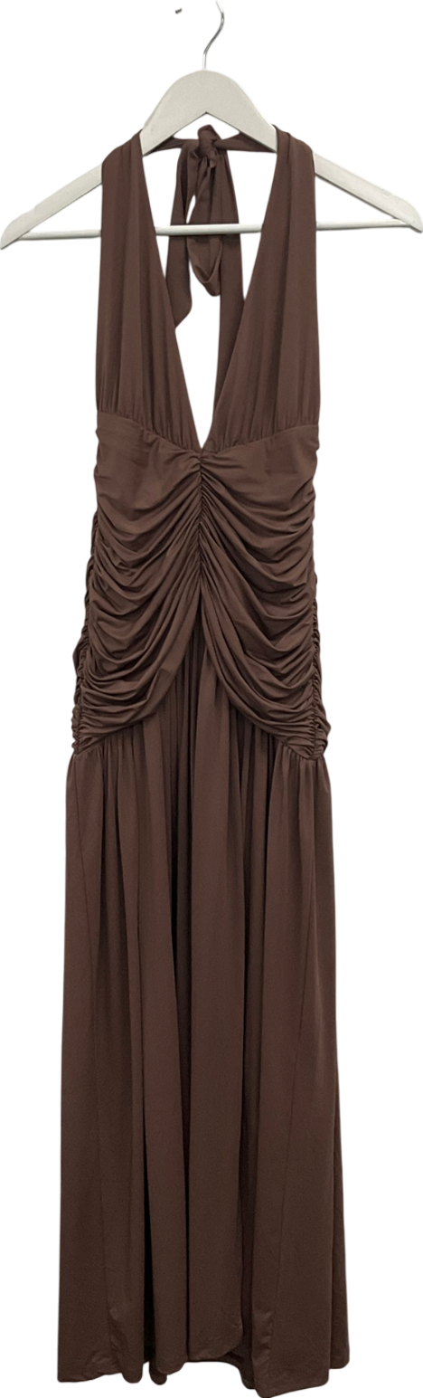 Babyboo Brown Melania Maxi Dress UK M