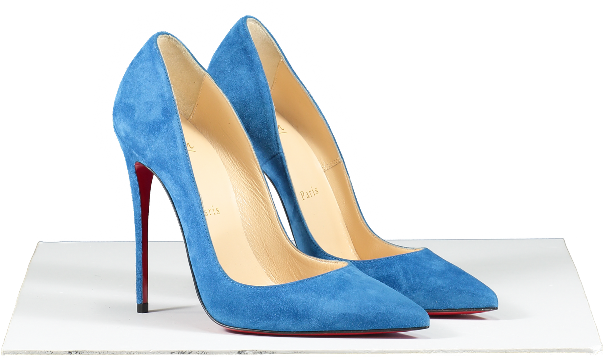 Christian Louboutin Blue Suede So Kate Court Shoes Heel 12cm UK 4.5 EU