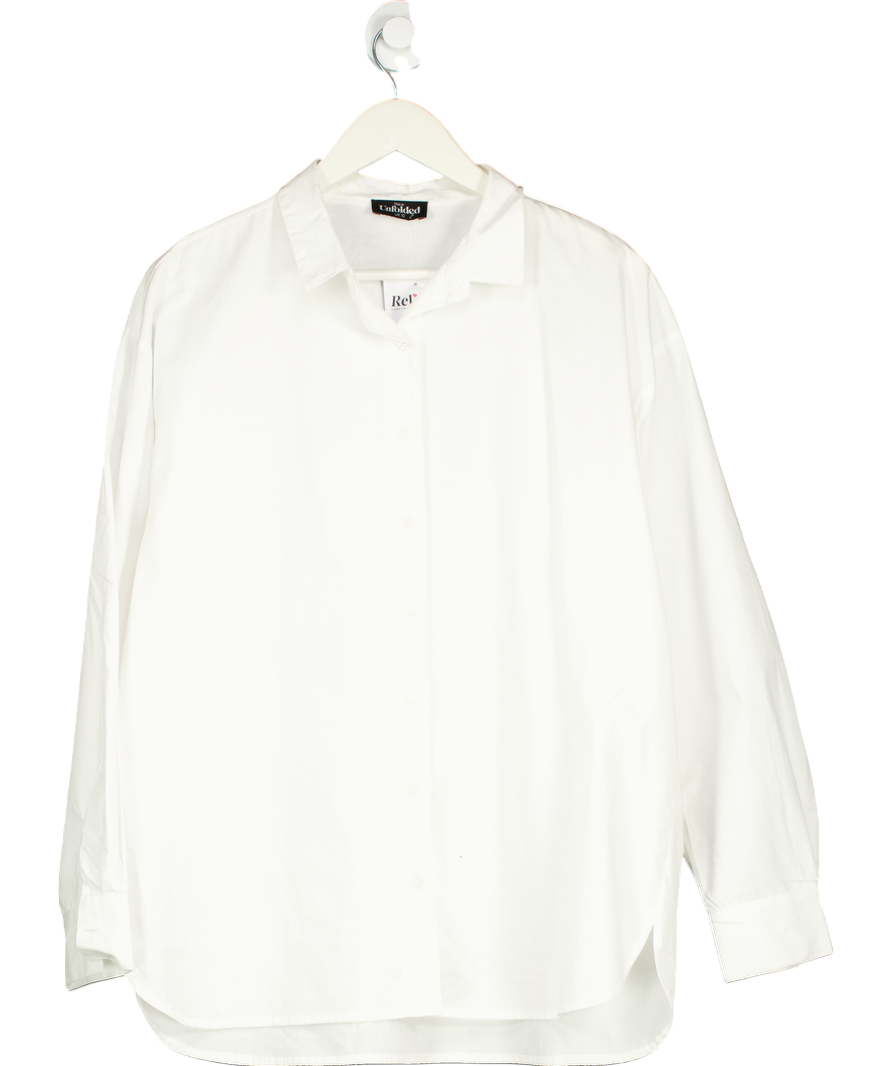 This Is Unfolded White Button Up Shirt UK 10