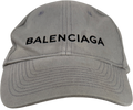 Balenciaga Grey Cotton Logo Baseball Cap Hat L 58 UK L