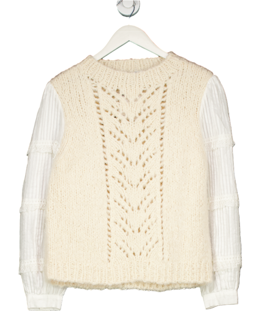 Sea New York Cream Combo Wool Sweater UK M