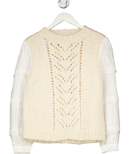 Sea New York Cream Combo Wool Sweater UK M