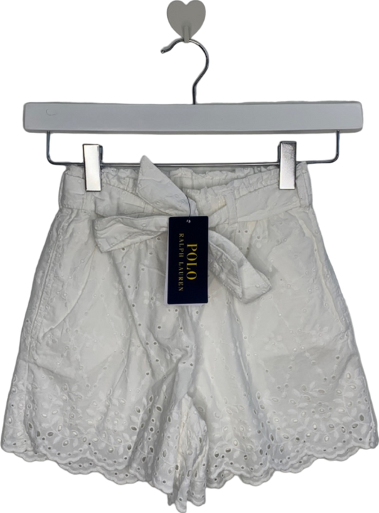 Polo Ralph Lauren White Broderie Lace Shorts - 7 yrs