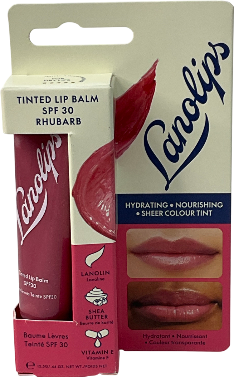 lanolips Tinted Spf30 Balm Rhubarb 12.5g