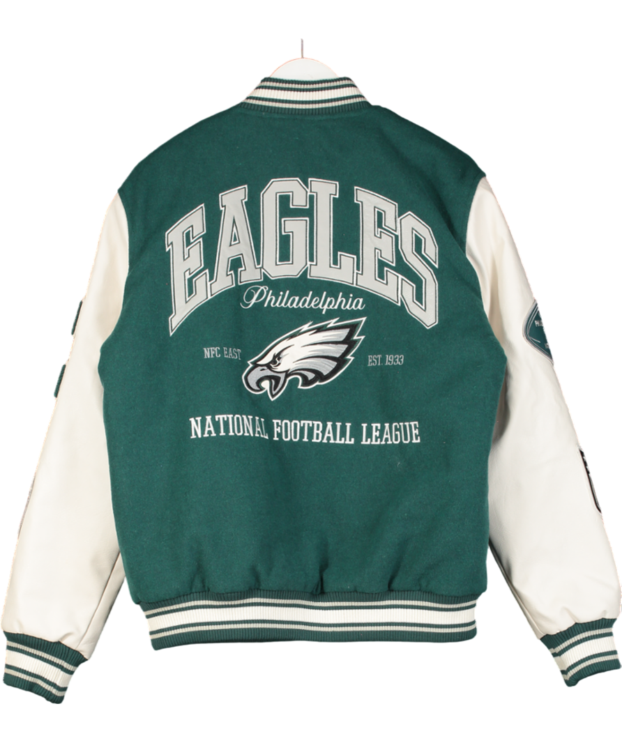 Primark Green X Nfl Eagles Team Bomber Jacket UK M