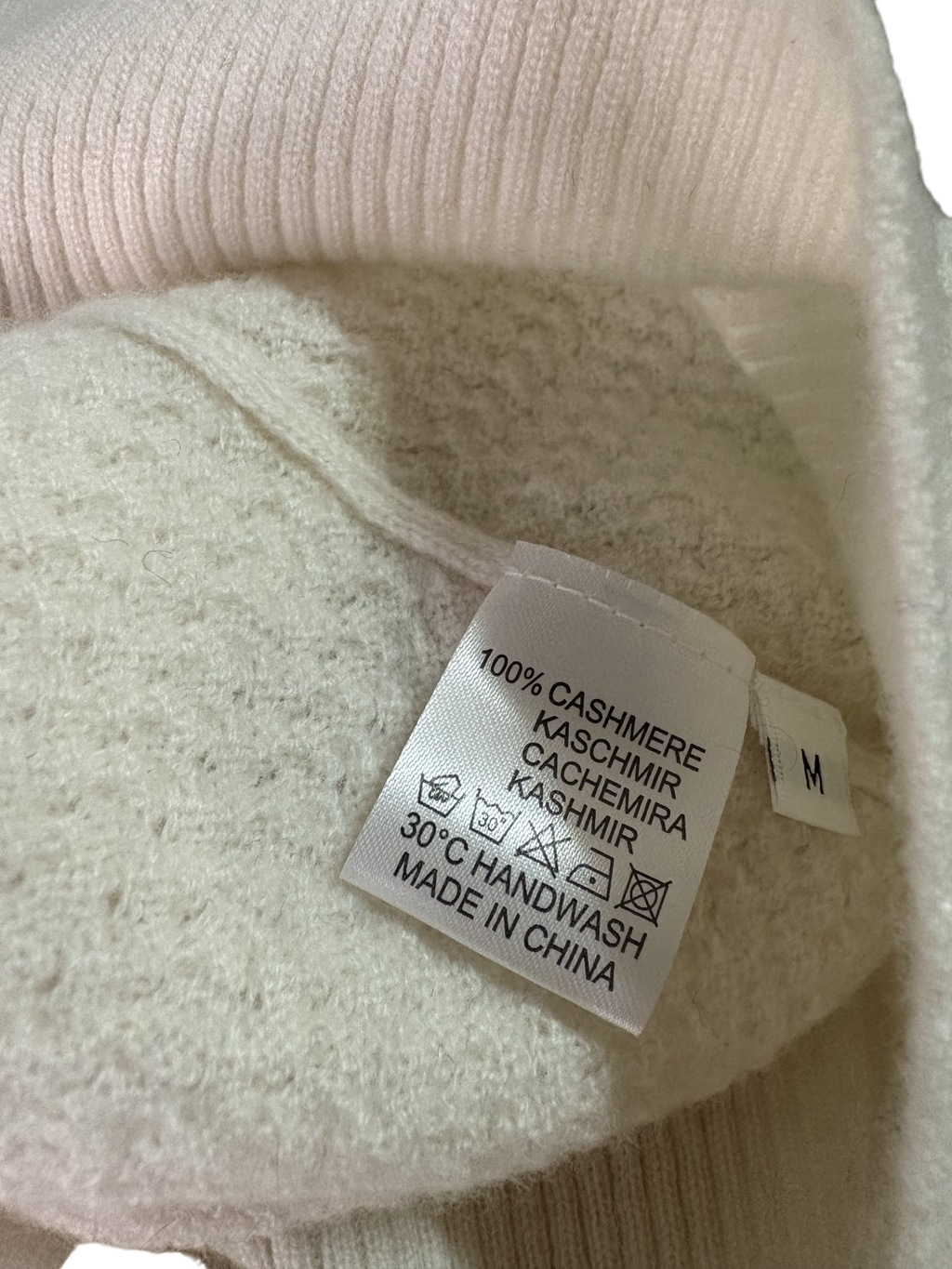 Lucy Nagle White Cashmere Jumper M