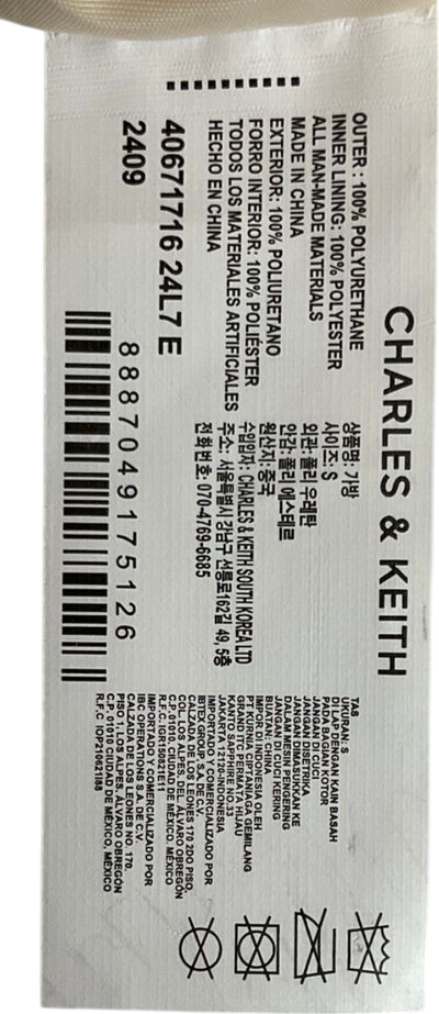 Charles & Keith Cream Toni Knotted Crescent Hobo Bag - Chalk One Size