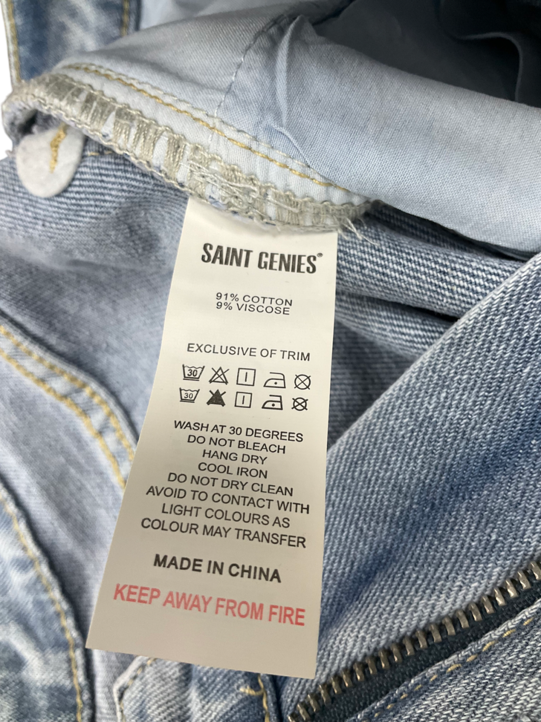 Rela Rela Blue Boyfriend Loose Fit Mid Rise Rhinestone Jeans UK XL