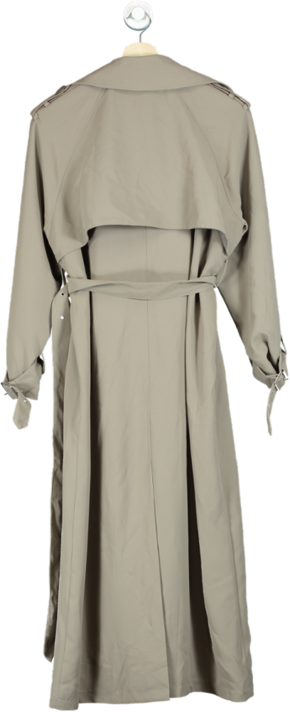 Boohoo Beige Long Trench Coat UK 12