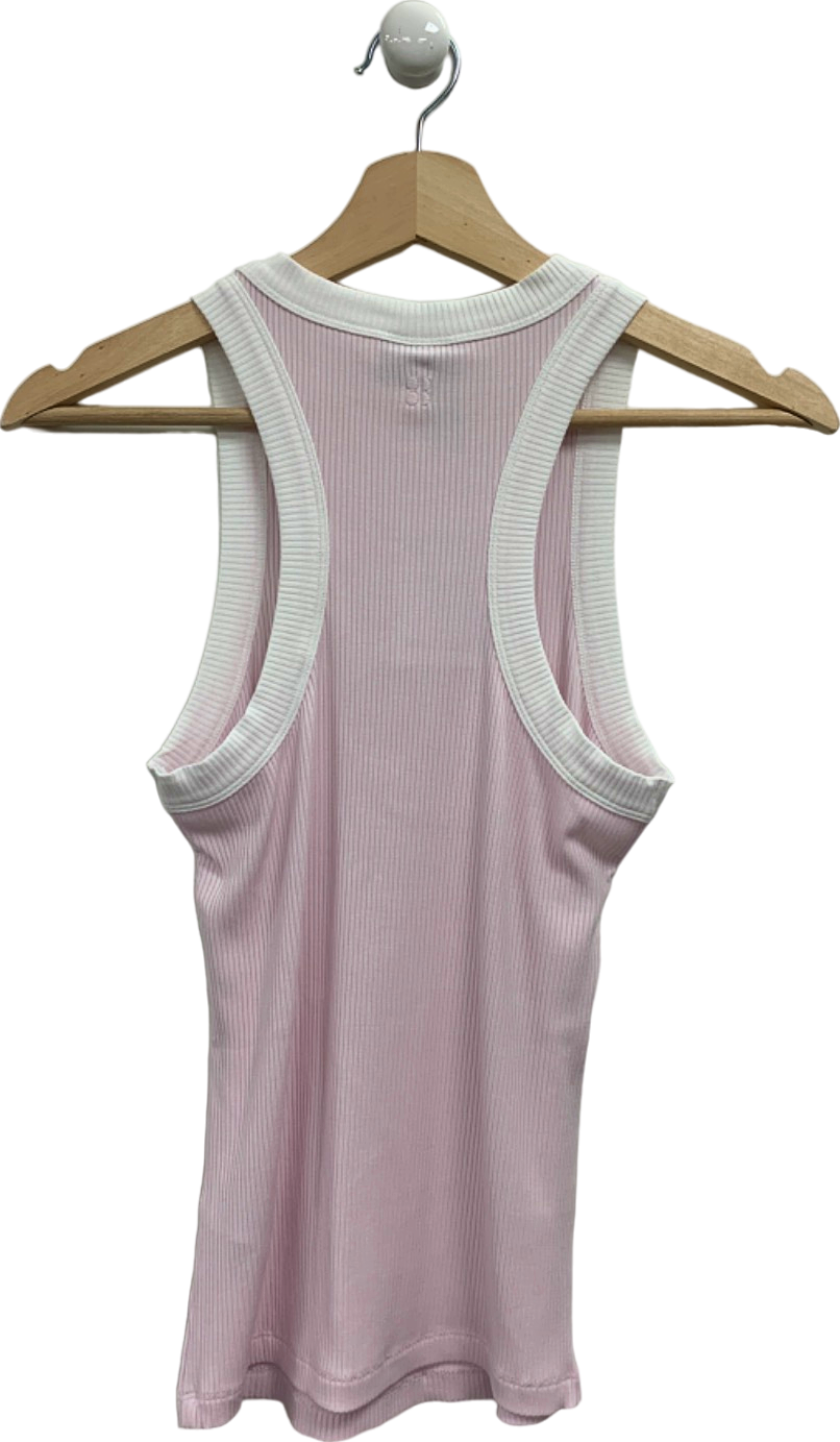Sweaty Betty Pink Ribbed Tank Top UK XS