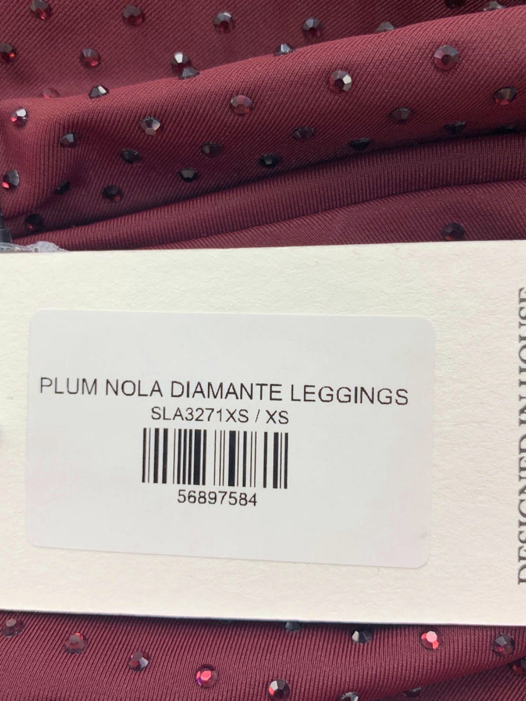 SLA Plum Nola Diamante Leggings XS