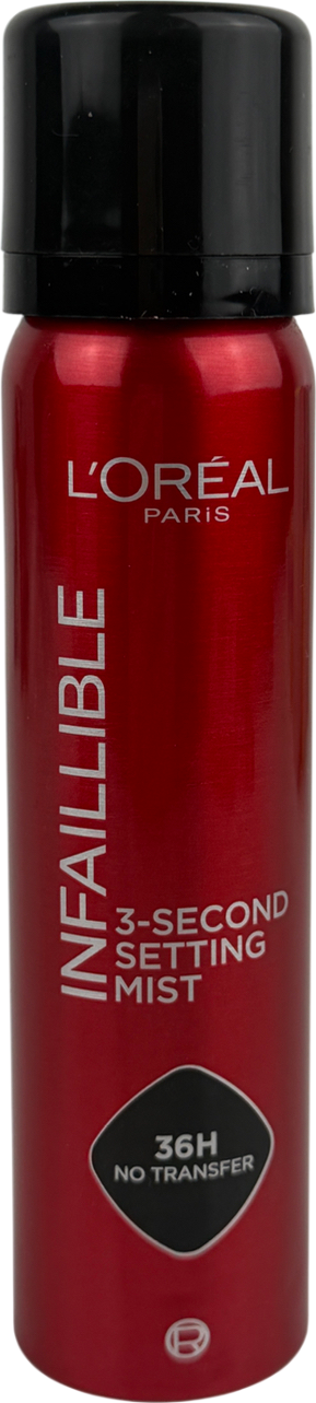 L'Oreal Setting Spray, Infallible Setting Mist, Up To 36hr Wear 75ml