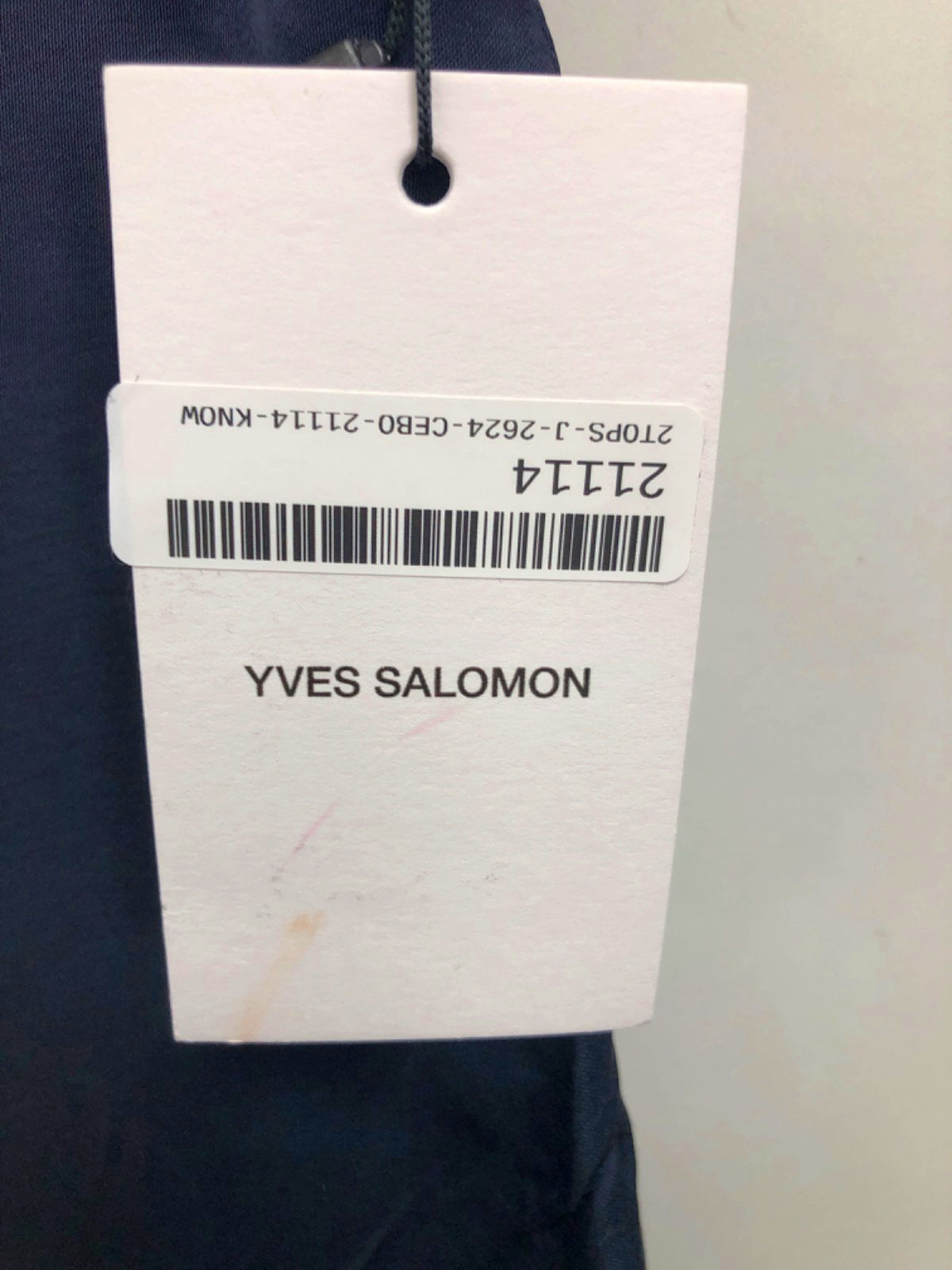 Yves Salomon Navy Top Size UK 6