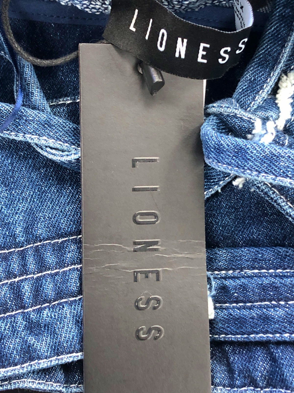 Lioness Blue Denim Strapless top UK 8