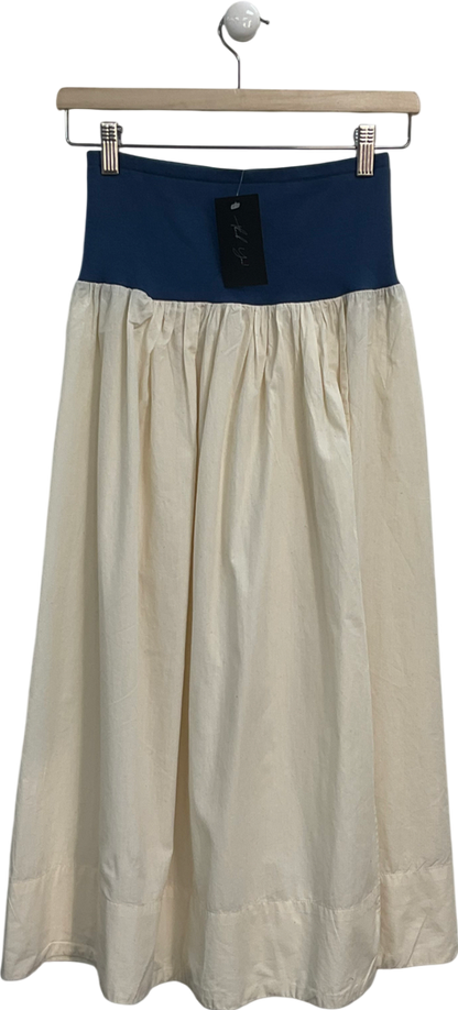 Free People Cream Maxi Skirt UK XS