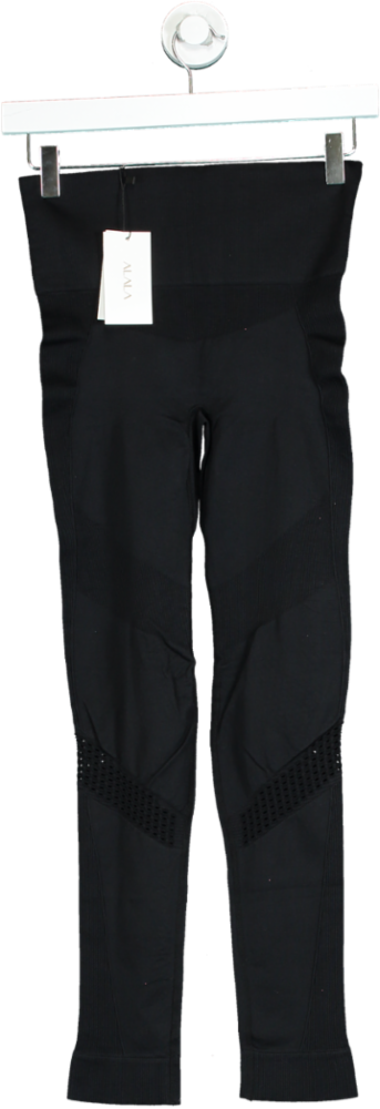 Alala Black Mid-Rise Compression Leggings UK M