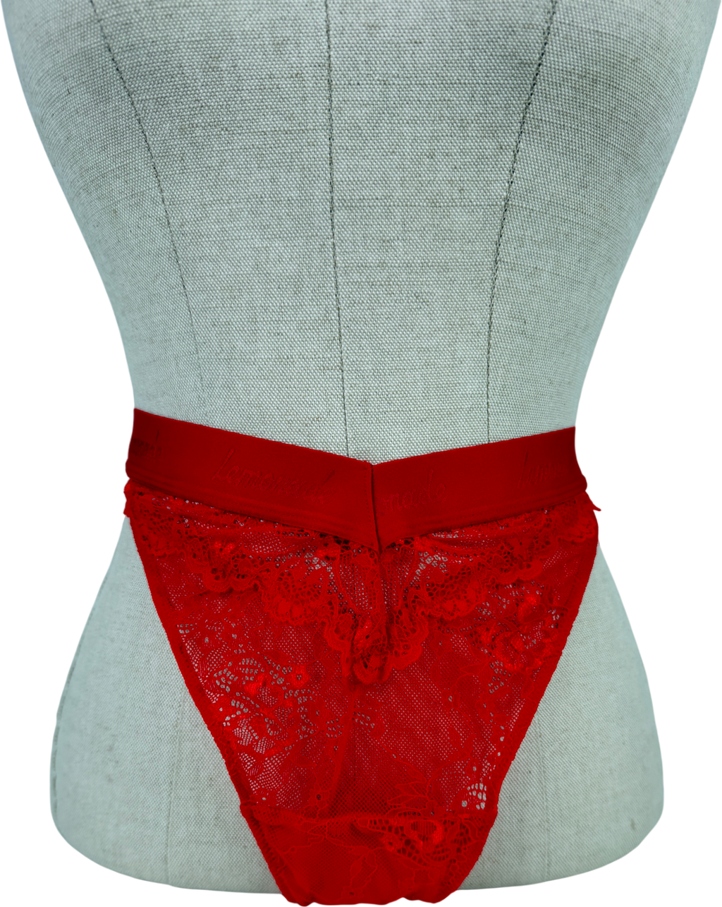 Lemonade Red Signature Lace V Brazilian Briefs UK 20