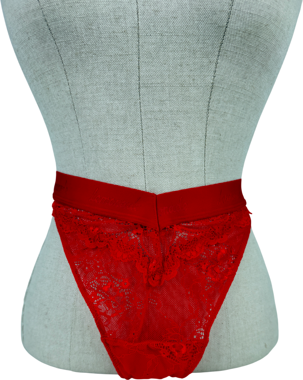 Lemonade Red Signature Lace V Brazilian Briefs UK 20