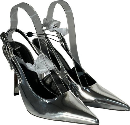 River Island Metallic Silver Pointed Heels UK 5 EU 38 👠