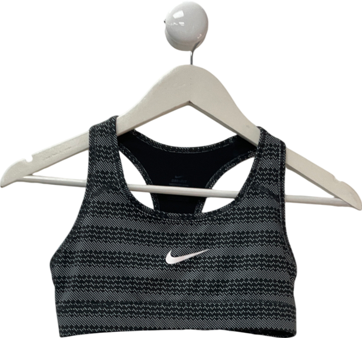 Nike Grey Non-padded Adjustable Sports Bra UK XS