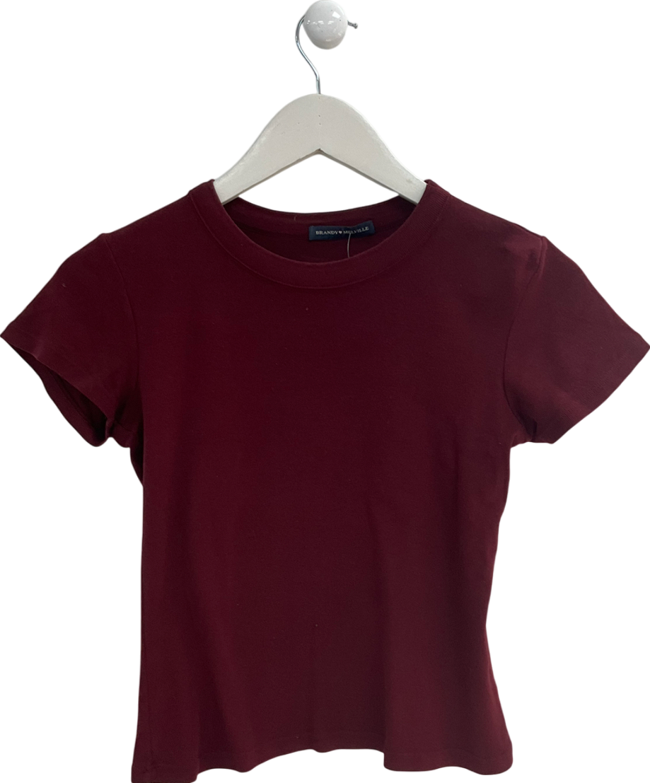 Brandy Melville Red Loreen Top UK S