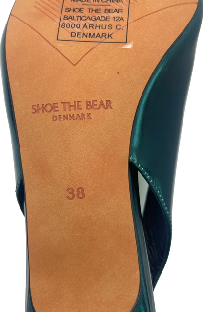 Shoe The Bear Green Maxine Slingback Heels UK 5