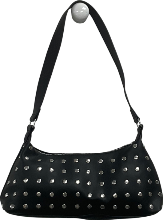 H&M Black Studded Shoulder Bag One Size