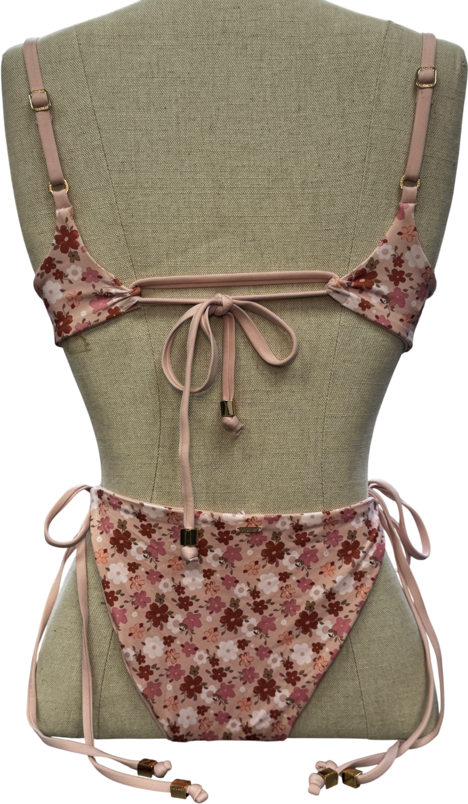Lounge Underwear 2-piece Pink Floral Underwired Bikini Set UK S