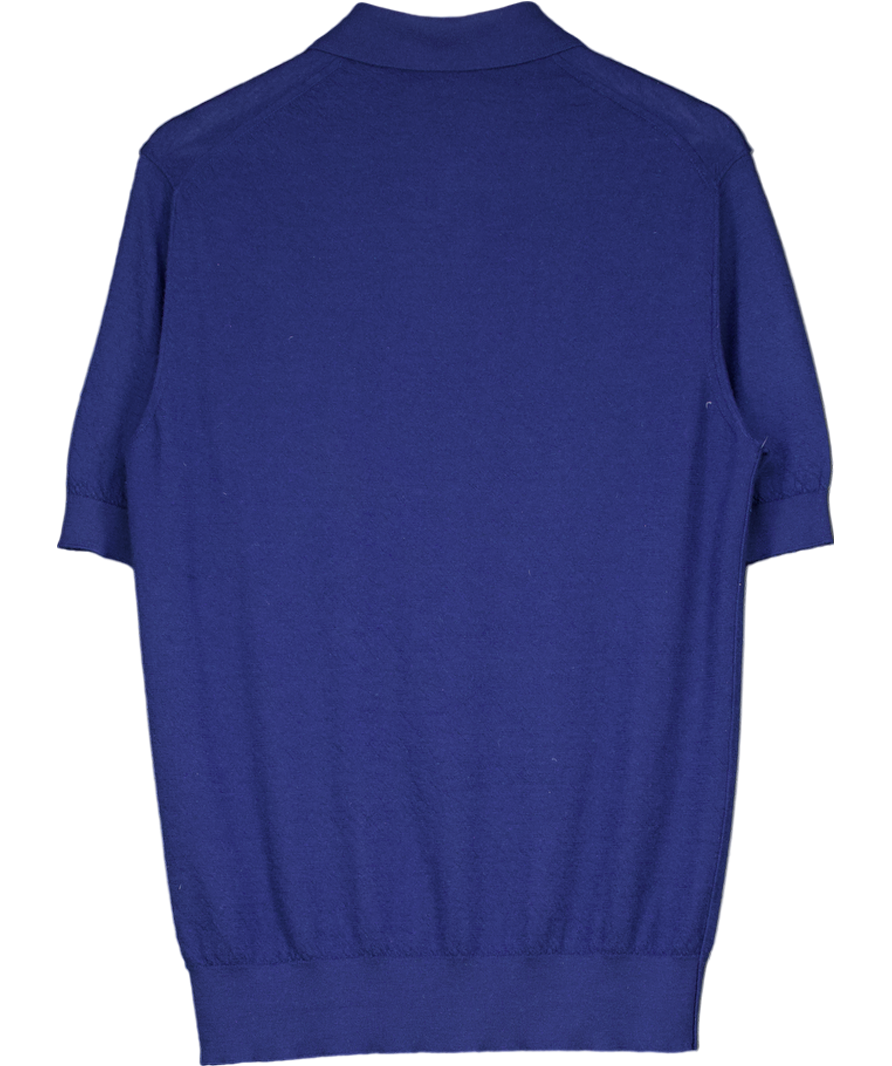 Dolce & Gabbana Blue Cashmere Polo Shirt UK XL
