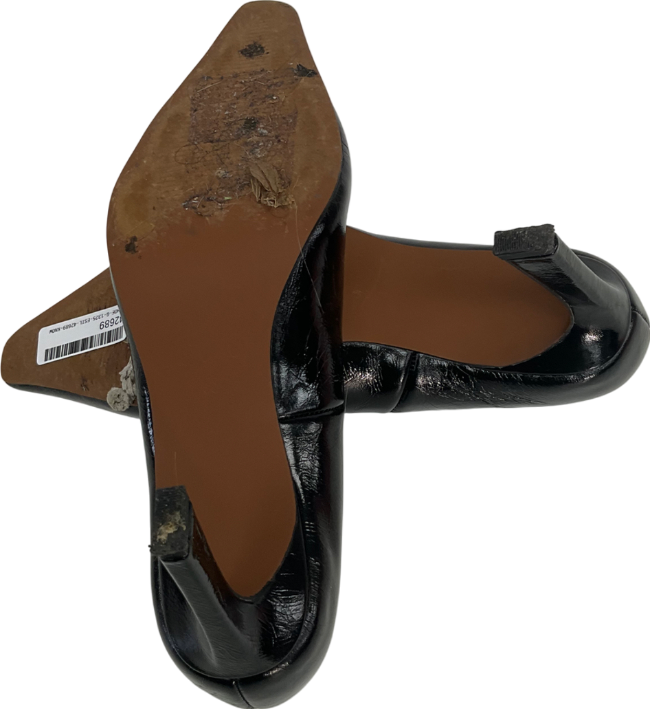 NA-KD Black Leather Heeled Pumps UK 6 EU 39 👠