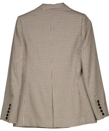 Mint Velvet Brown Neutral Check Blazer UK 8