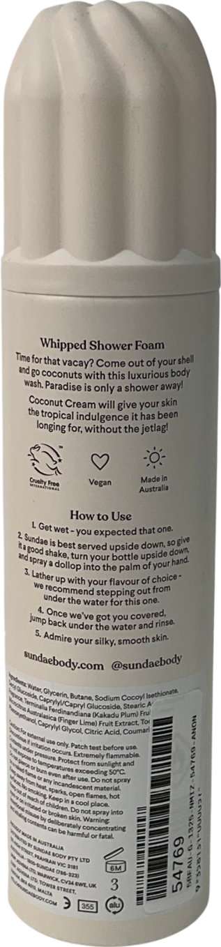 sundae Coconut Cream Whipped Shower Foam 265ml