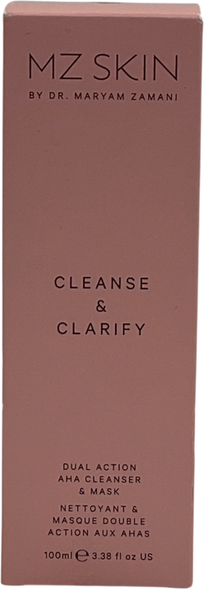 MZ Skin Cleanse & Clarify Dual Action Aha Cleanser And Mask 100ml