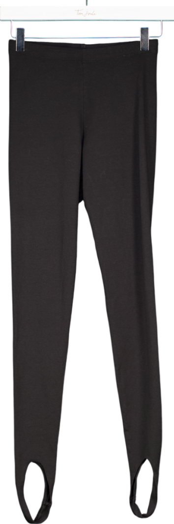 Organic Basics Black Tencel / Modal Everday Stirrup Leggings. UK XS