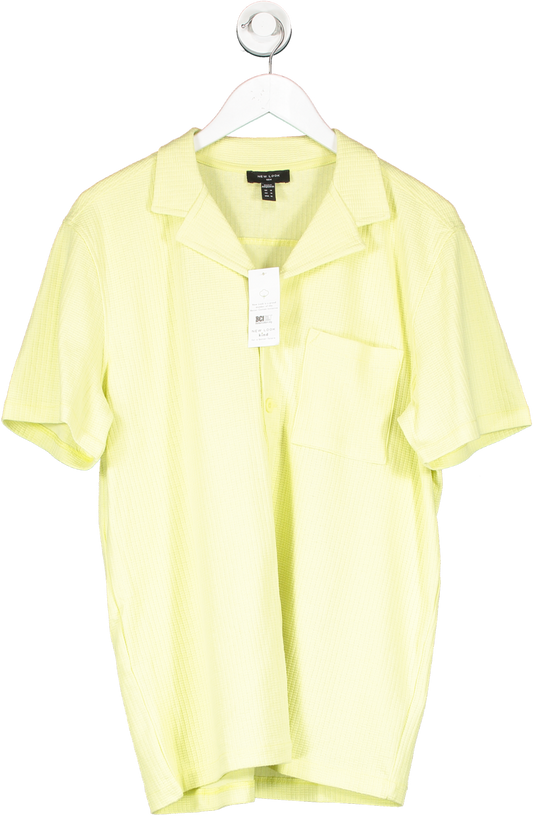 newlook Green Waffle Short Sleeve Shirt UK M