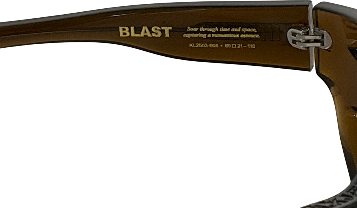 a.k.kjarbede Brown Smoke Frame Visor Sumglasses One Size