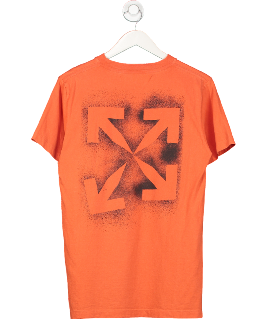 Off-White C/O Virgil Abloh Off-white C/o Virgil Abloh Men's Orange Vibe Arrow T-shirt UK XS